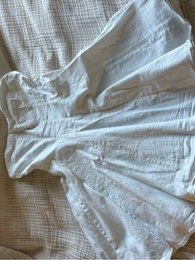 Altar'd State White Fit-and-Flare Linen Dress